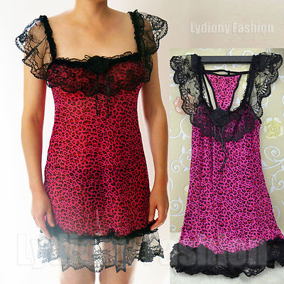 Leopard Print Nightie Sleep Dress