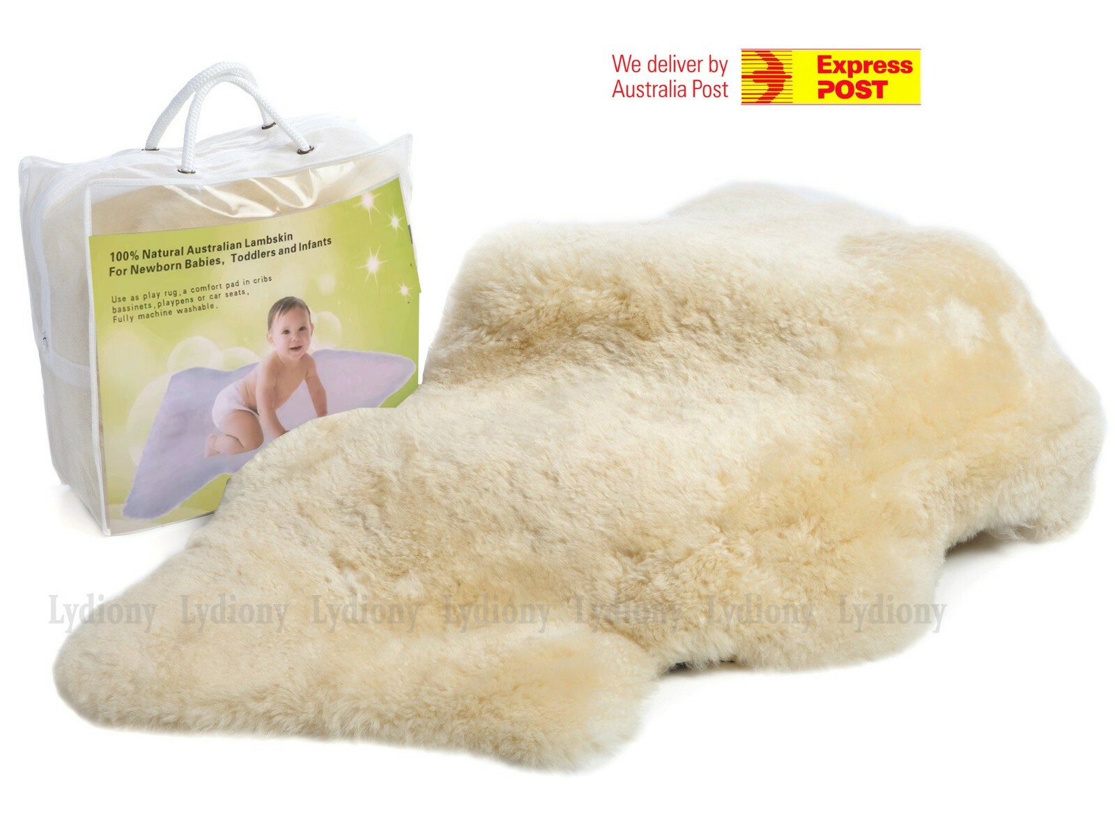 Natural Australian Merino Sheepskin Baby Blanket Rug
