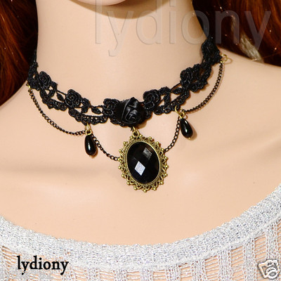 Vintage Lace Chain Bridal Wedding Necklace