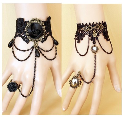 Lace Rose Chain Bracelet